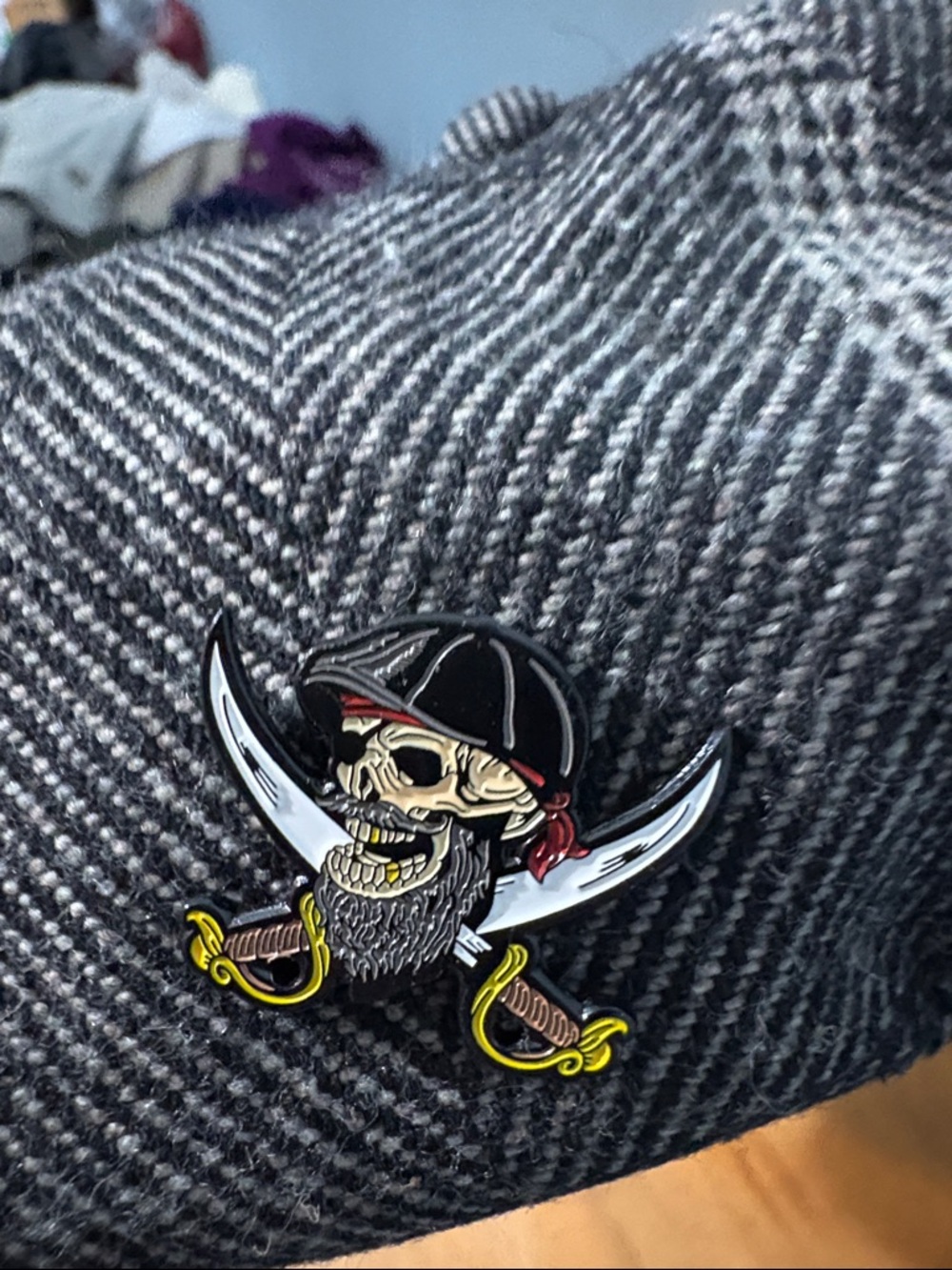 Boston Scally Co The Black Rose Peaky Cap WITH Collector Pin Size Small - Picture 4 of 6